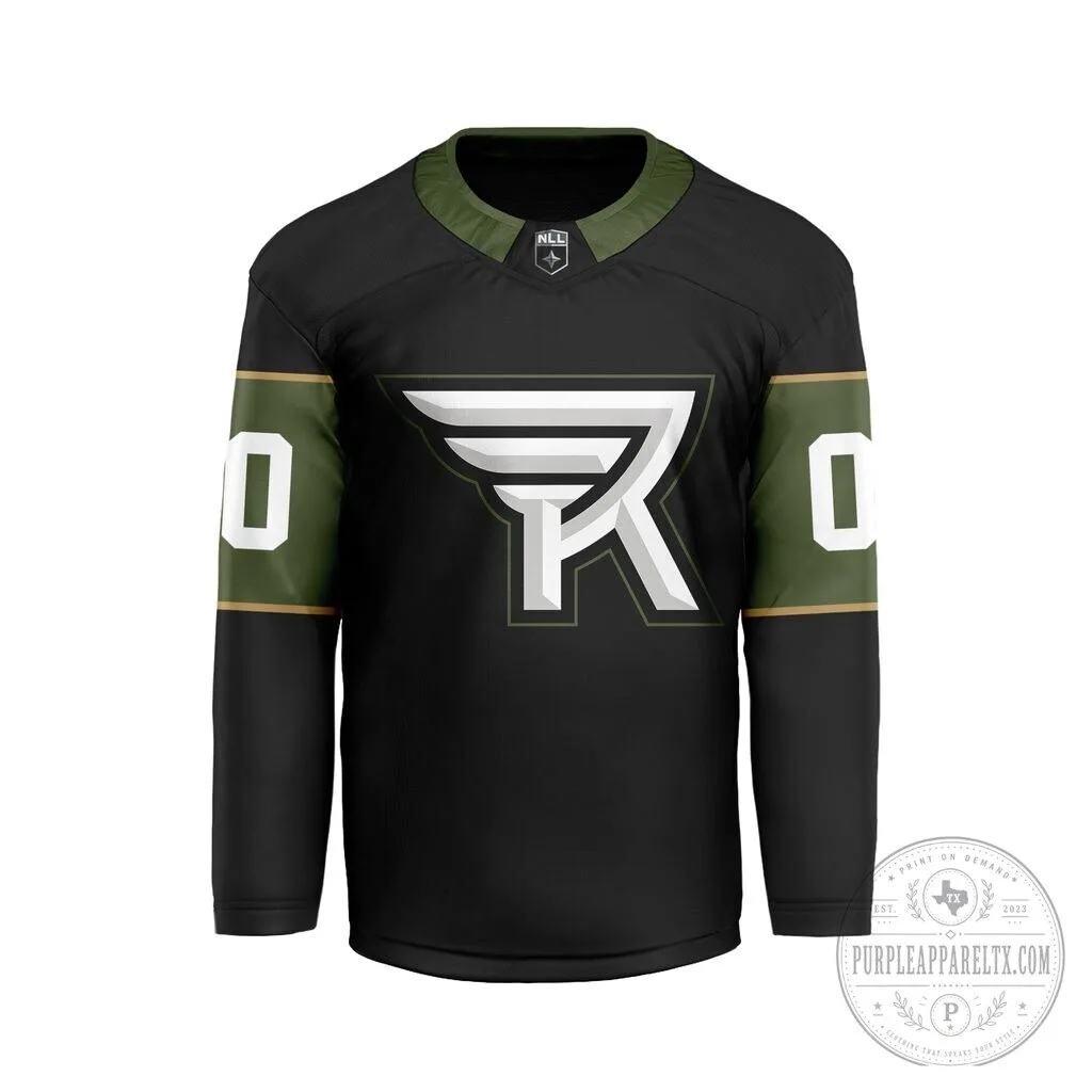 Rochester Knighthawks Black and Green NLL Hockey Jersey