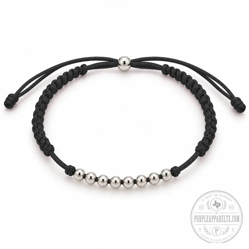 Adjustable Golf Stroke Counter Bracelet with Silver Beads for Score Tracking 10 Adjustable Golf Stroke Counter Bracelet with Silver Beads for Score Tracking