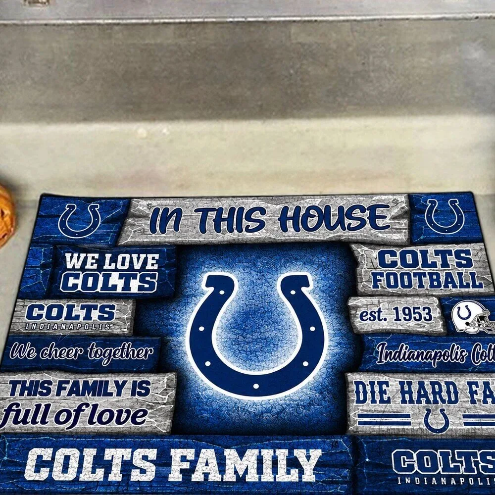 Indianapolis Colts Football Team Fan We Love Colts Family Doormat
