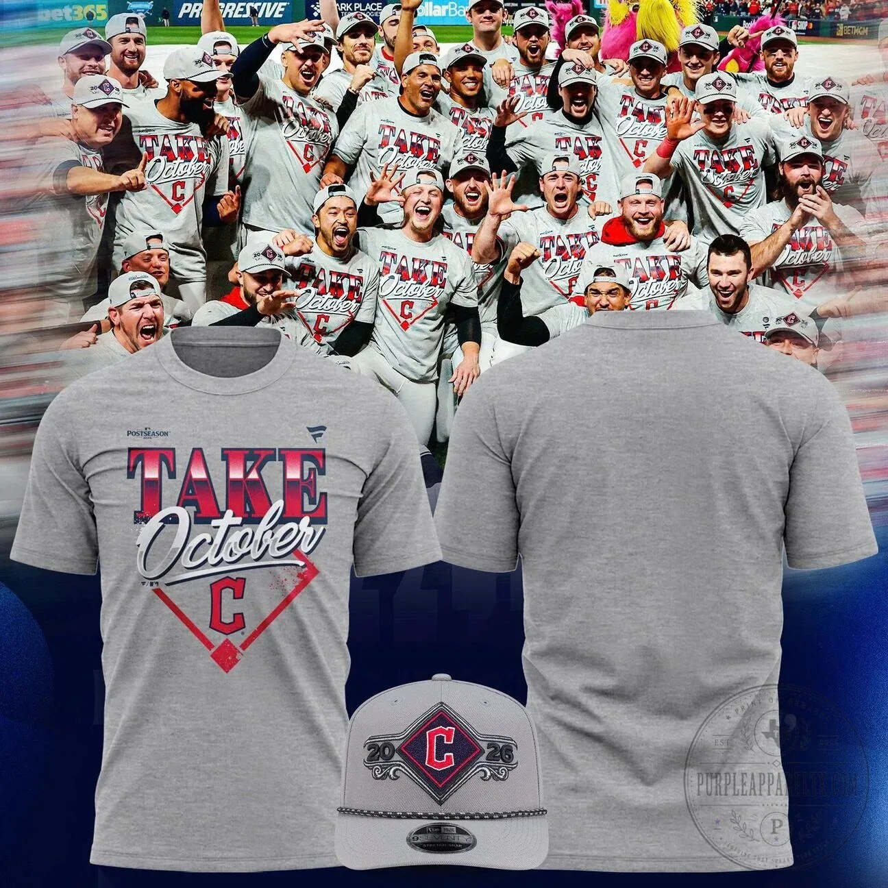 2026 Cleveland Guardians Postseason October Graphic Tee from the Locker Room
