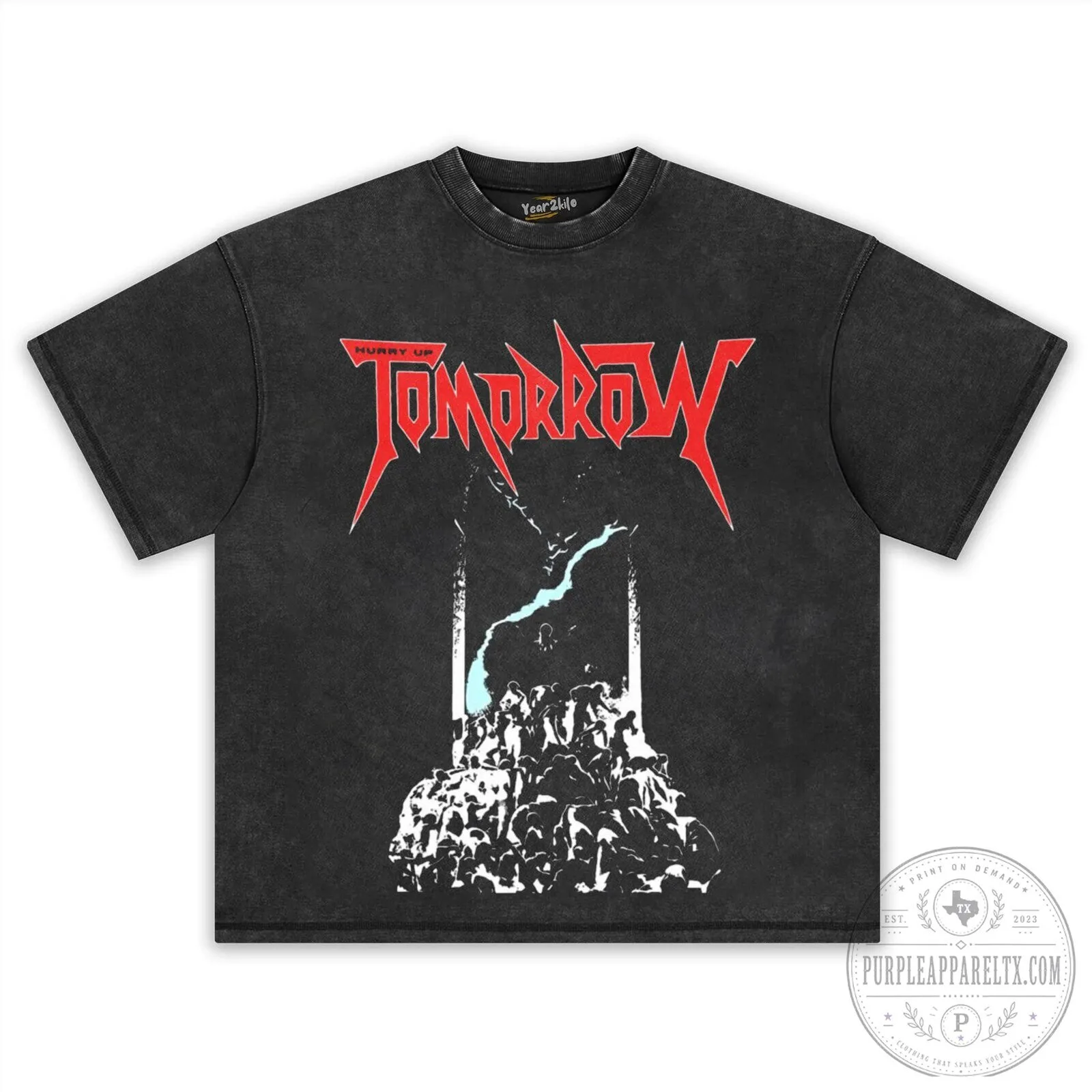 The Weeknd Hurry Up Tomorrow Album Cover Graphic Washed Black T-Shirt 12 The Weeknd Hurry Up Tomorrow Album Cover Graphic Washed Black T-Shirt