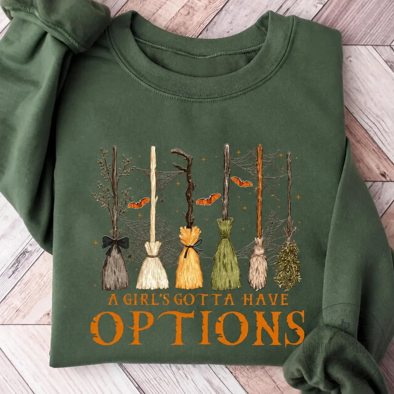 A Girl's Gotta Have Options Funny Halloween Witch Brooms Sweatshirt 9 A Girl